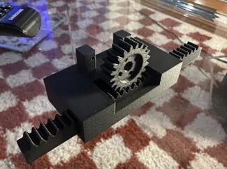 servo SG90 mount with gear and rack