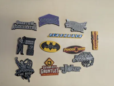 Six Flags New England Roller Coaster Magnets