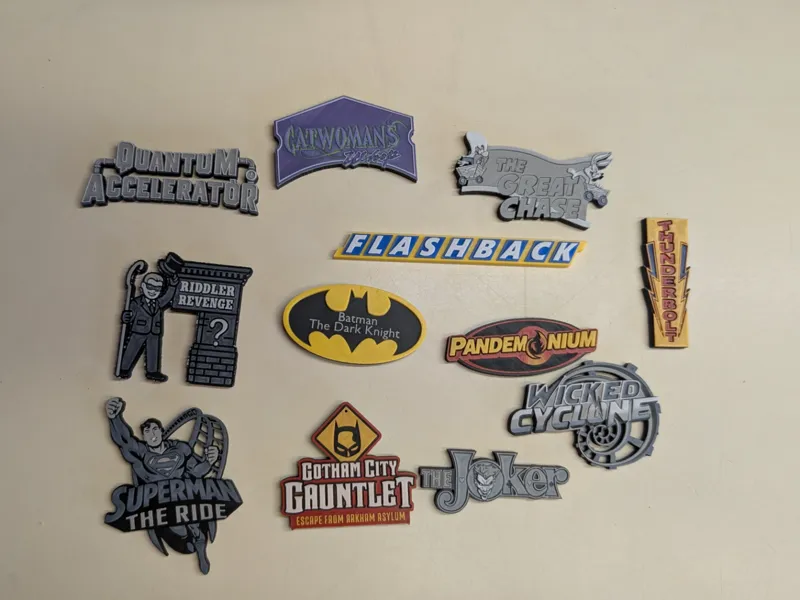 Six Flags New England Roller Coaster Magnets