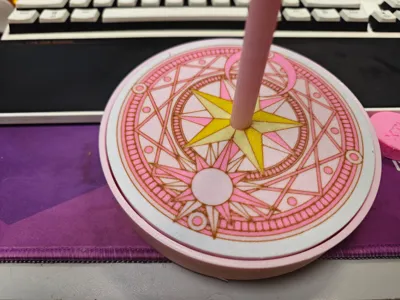 Cardcaptor Sakura Magic Array Yarn Winder, Rotating Display Stand Toy