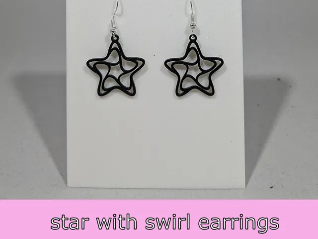 Star with swirl earrings
