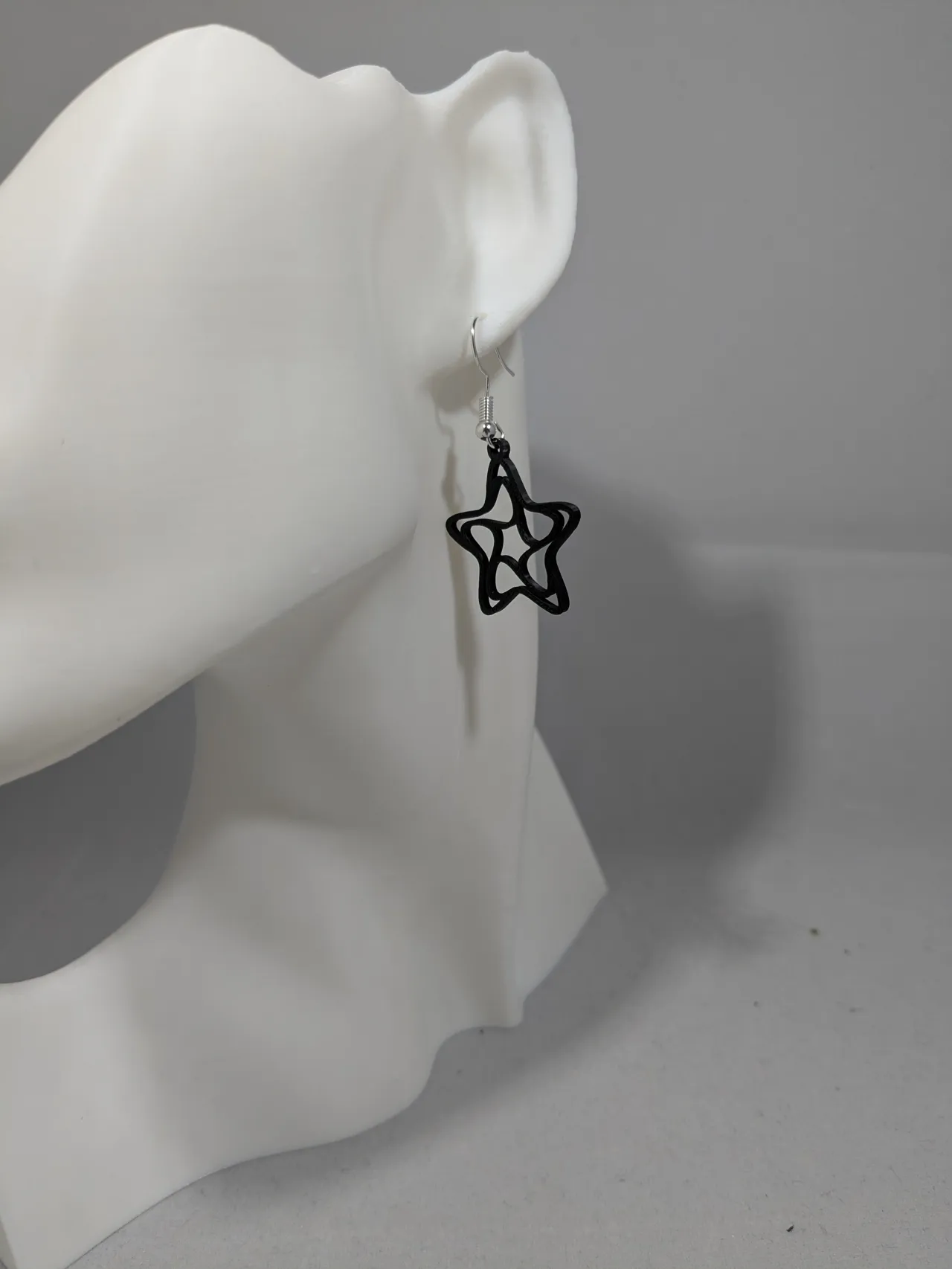 Star with swirl earrings view 4