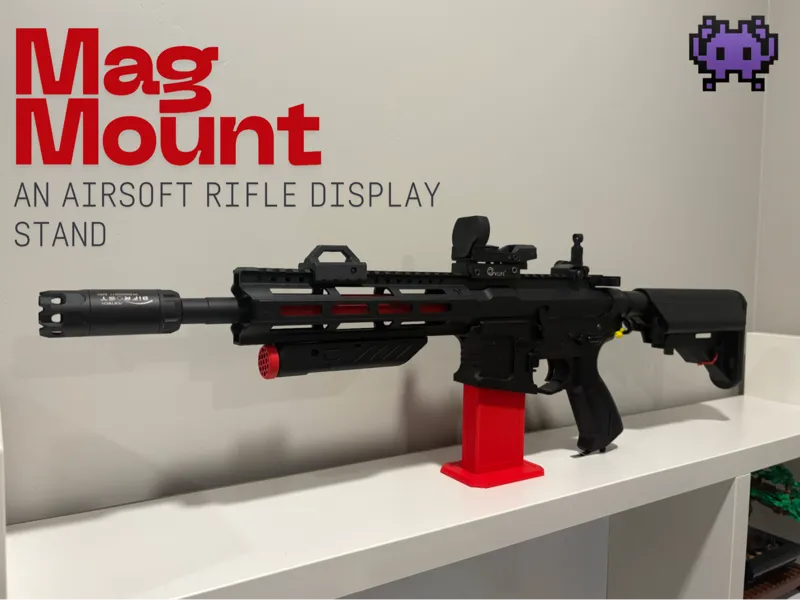 Mag Mount | An airsoft rifle display stand