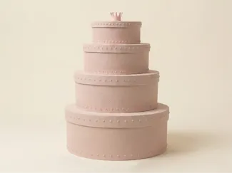 Classic Textured Stacking Oval Box