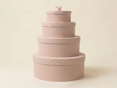 Classic Textured Stacking Oval Box