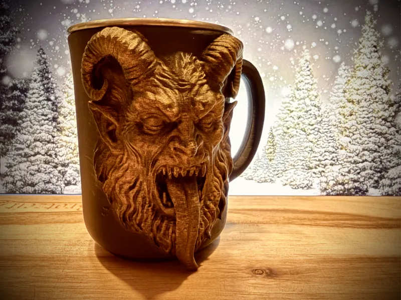 Krampus Tasse mit Bechereinsatz