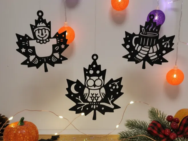 Fall Leaf Ornament Collection – Maple / Fall - Free 3D Print Model ...