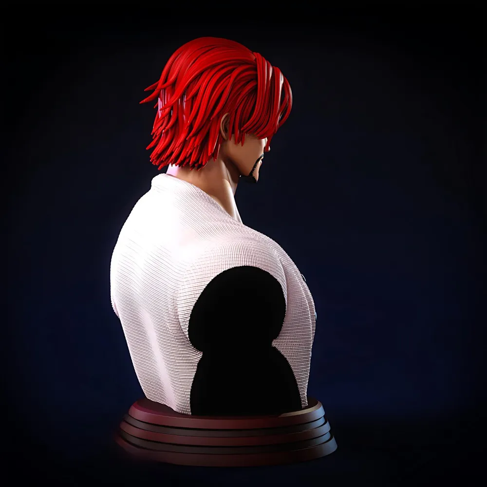 Shanks One Piece - Detailed Bust - Free 3D Print Model - MakerWorld