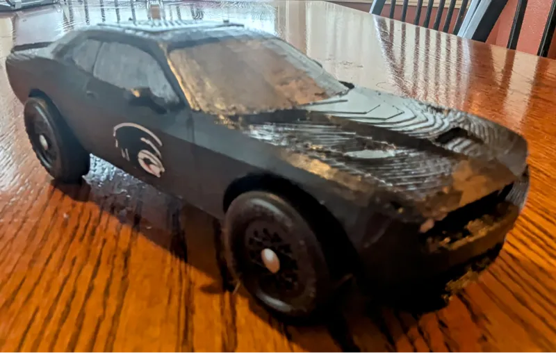Hellcat Pinewood Derby Car for Lights and Sound