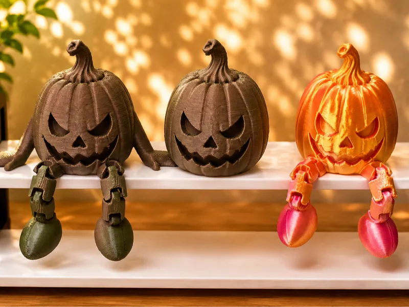 Halloween PumpKin Articulated,flexy Mini Figurine