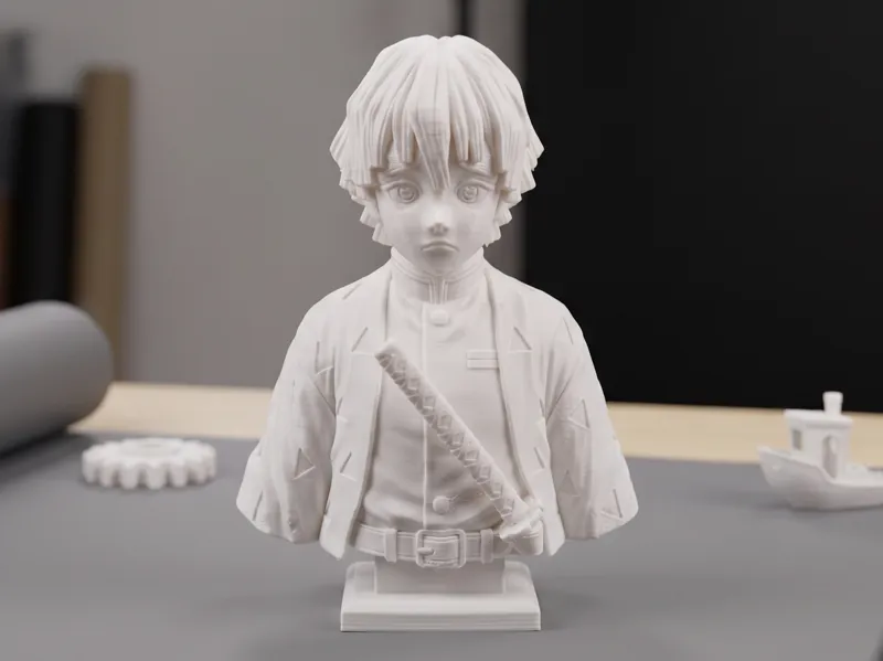 Zenitsu Agatsuma DemonSlayer Bust 3DPrint Model 34