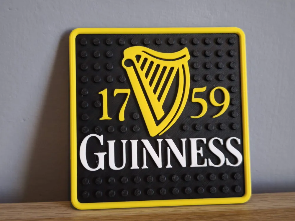 Guinness Inspired Coaster - Free 3D Print Model - MakerWorld