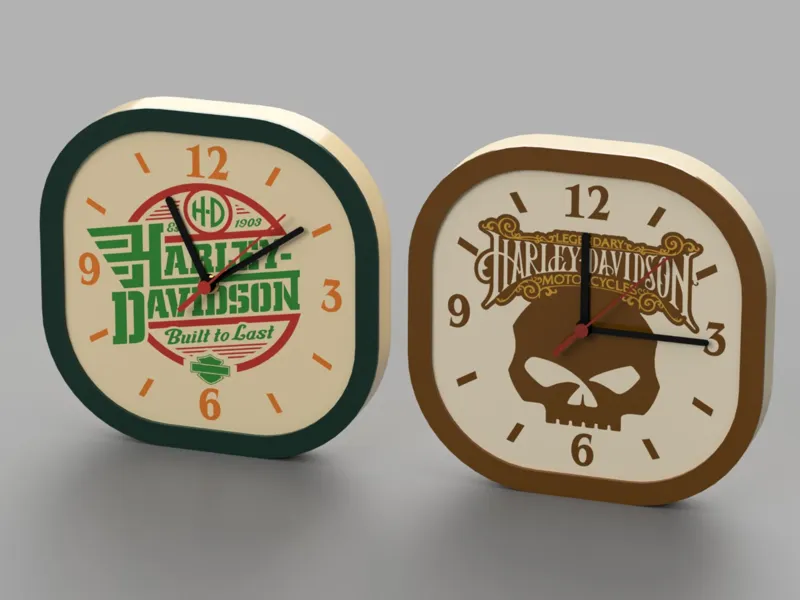 Reloj 3D biker 23×23 cm. (2 modelos)