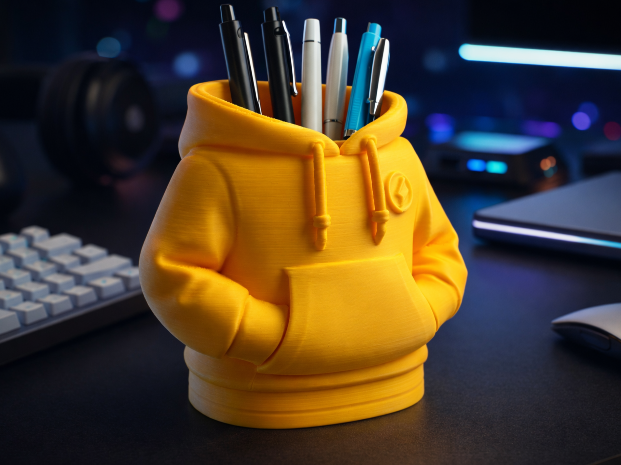 Hoodie Pen Holder – Sporty Desk Organizer