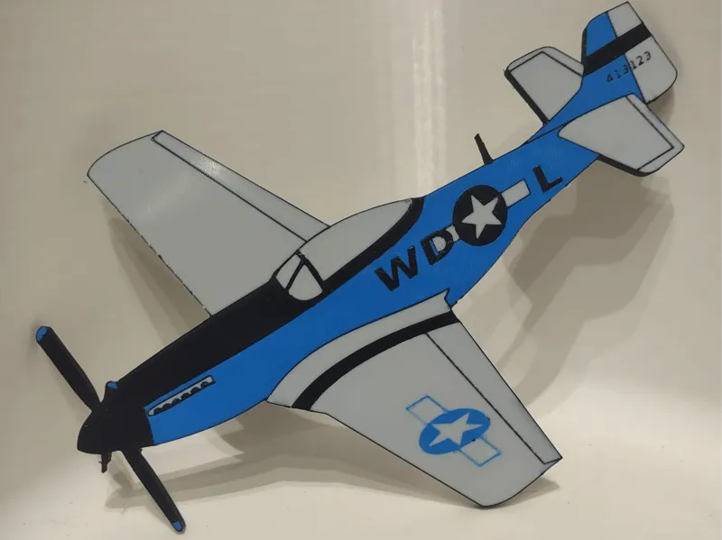 P51 Mustang Magnet display