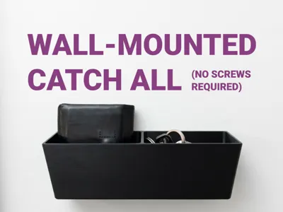 Wall-Mounted Catch All Shelf - No Screws Required