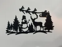 Silhouette murale motif de Noël — photo 2
