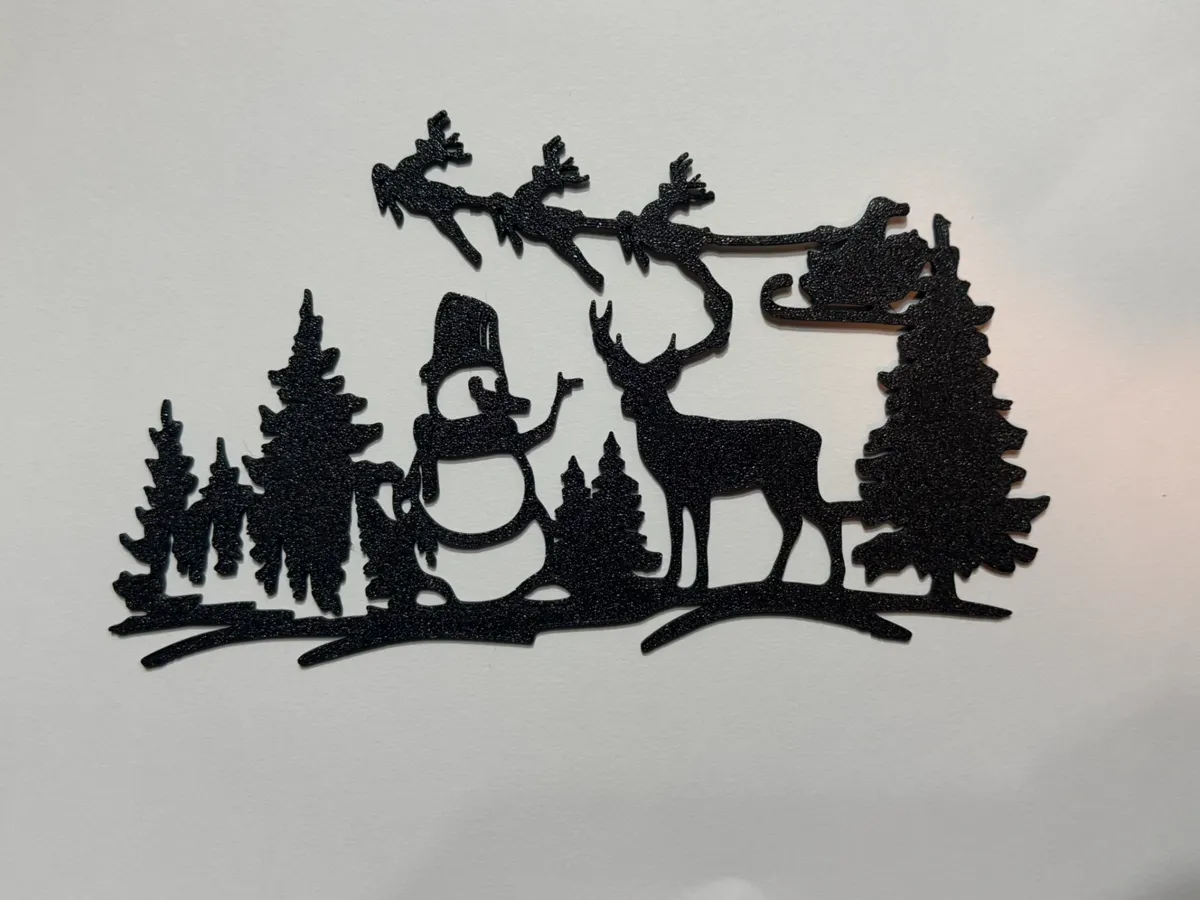 Silhouette murale motif de Noël