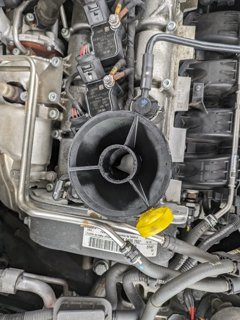 Funnel with locking collar for Mk. 7 Volkswagen