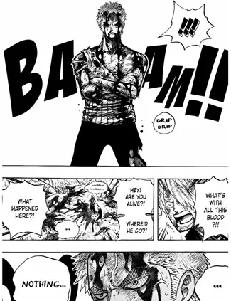 Hueforge Zoro One Piece Manga Panel