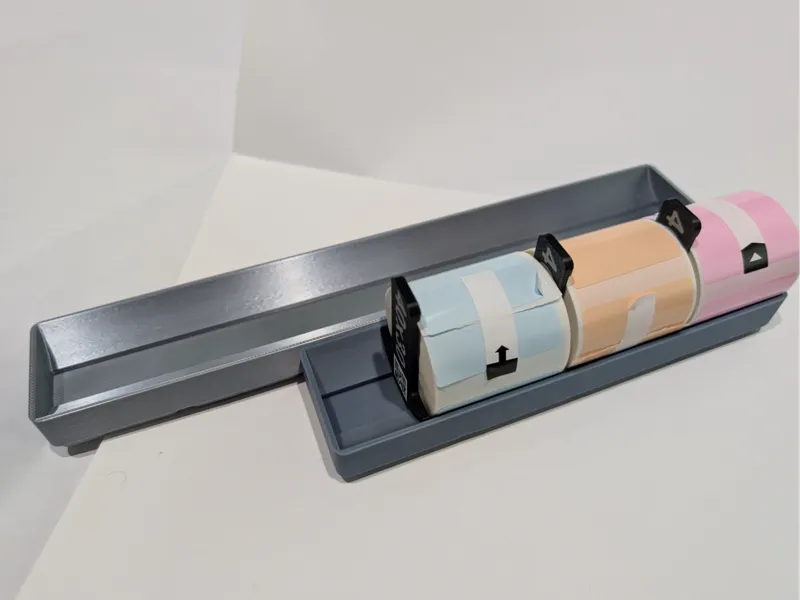 Gridfinity Thermal Label Holder 1x4 and 1x6