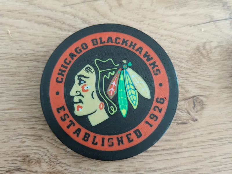 Puck with Club Logo CHICAGO BLACKHAWKS