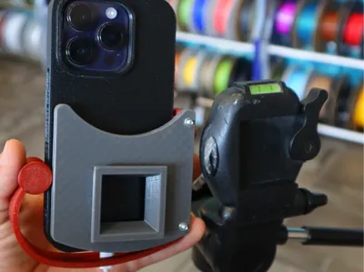 Phone Holder with Square Tripod Mount