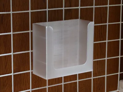 Tissue box for wire mesh