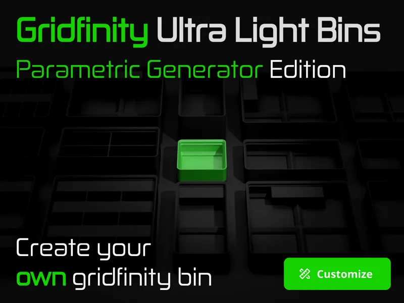 Gridfinity Ultra Light Bin Generator