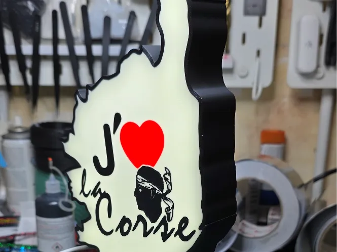Lampe j'aime la corse 24cm