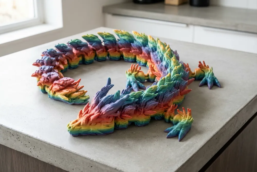Articulated Celestial Dragon - Free 3D Print Model - MakerWorld