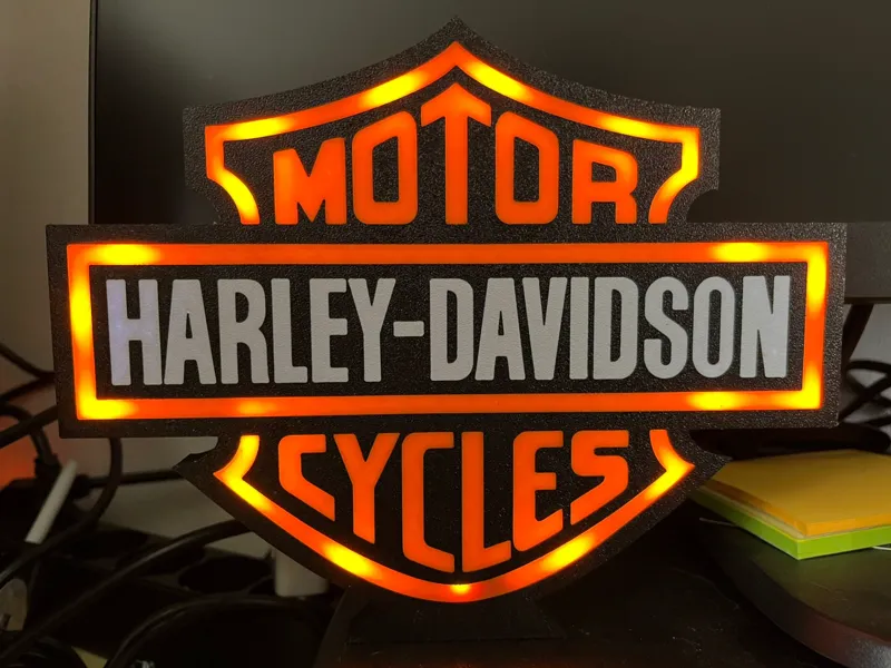 Lightbox lampada Harley Davidson