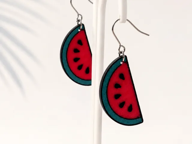 Watermelon Slice Earrings