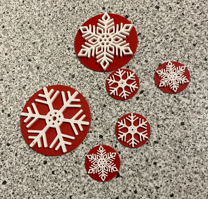Badge flocon de neige - Décoration de table