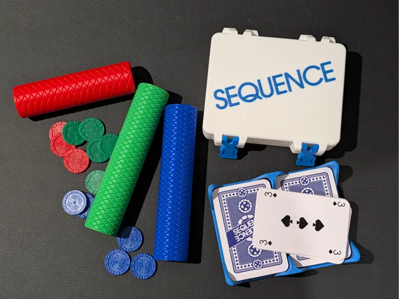 Sequence Card Box and Token Tubes