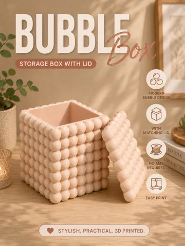 Organizador: Bubble Box with Lid – Modern Storage Organizer — vista de referencia 2