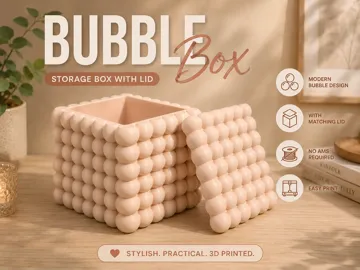Organizador: Bubble Box with Lid – Modern Storage Organizer — vista de referencia 3