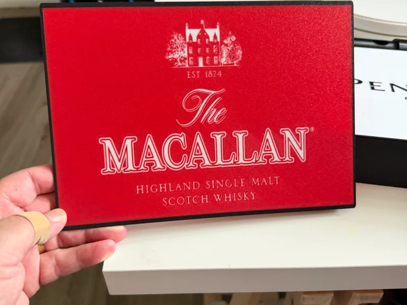 Macallan Whiskey sign Red