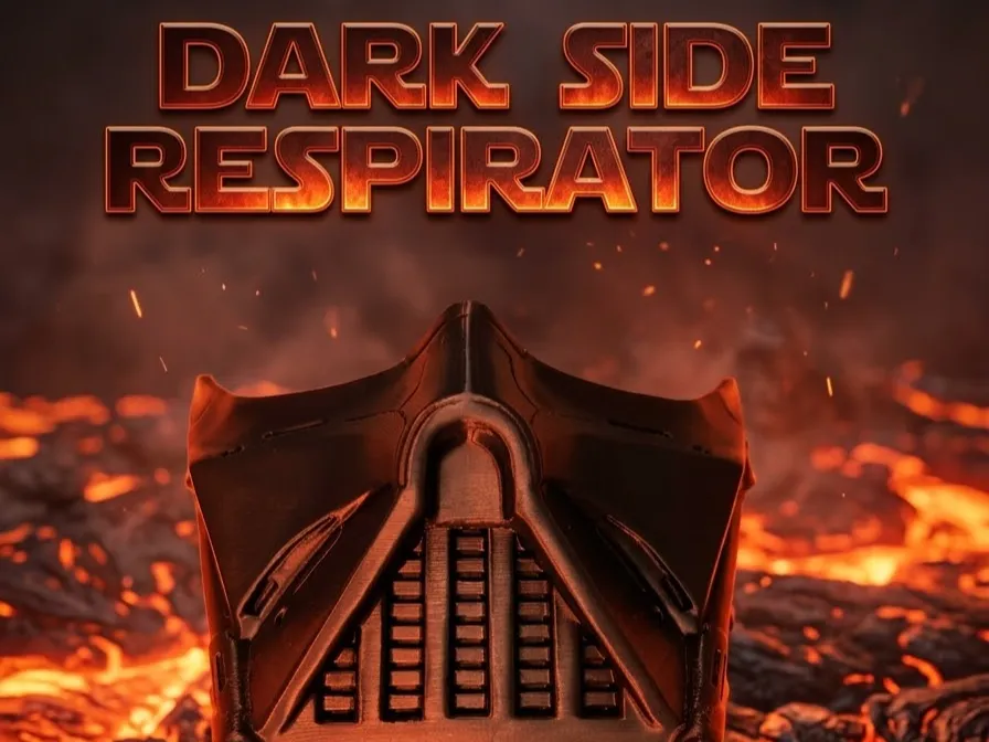 Pieza para disfraz o exhibición: Darkside Respirator/Vader mask. Referencia del modelo original.