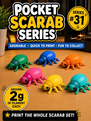 Objeto manipulable: Mini Scarab Fidget – Mini Animal Collection #31 — vista de referencia 2