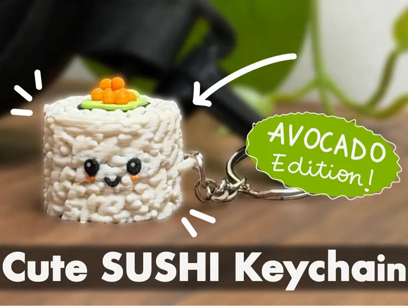 Avocado Sushi Keychain