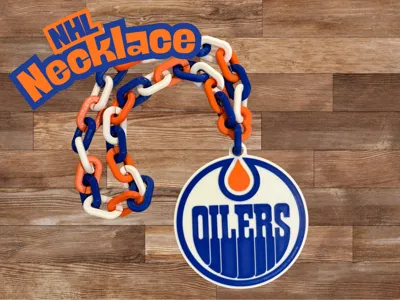 NHL Teams Chain Necklace - Edmonton Oilers