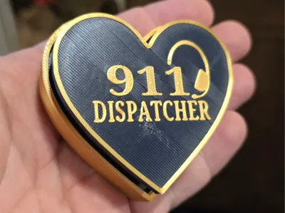 911 Dispatcher Clicker Fidget (Heart)