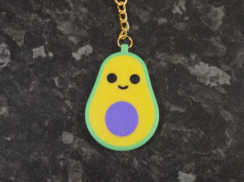 Simple Avocado Keychain