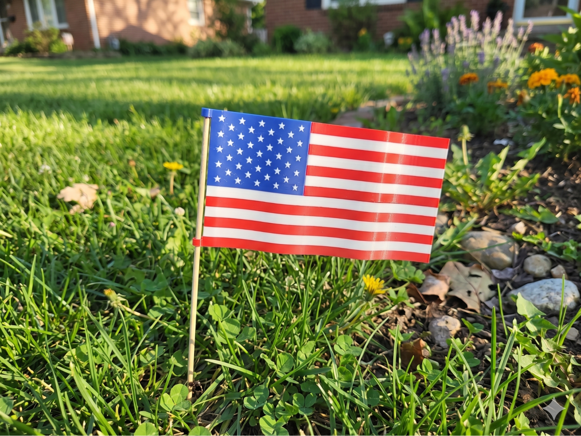 American Flag (Wavy and Flat)