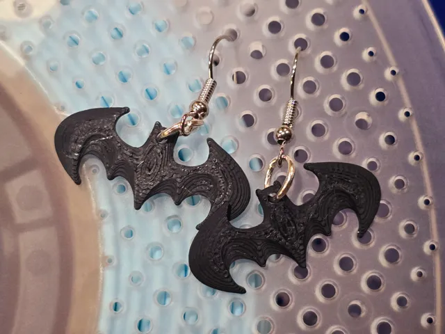 3D Batman earrings