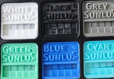 Bambu Labs sized swatches w/Labels & TD stairs
