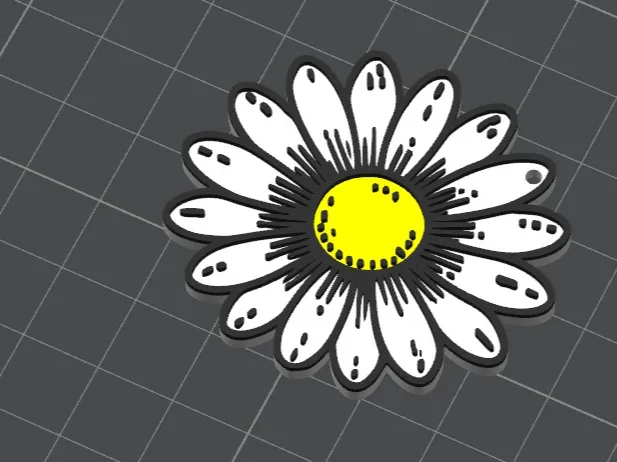 keychain daisy flower