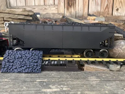 Coal Load for 1:29 G Gauge 2 Bay Offset Hopper Car