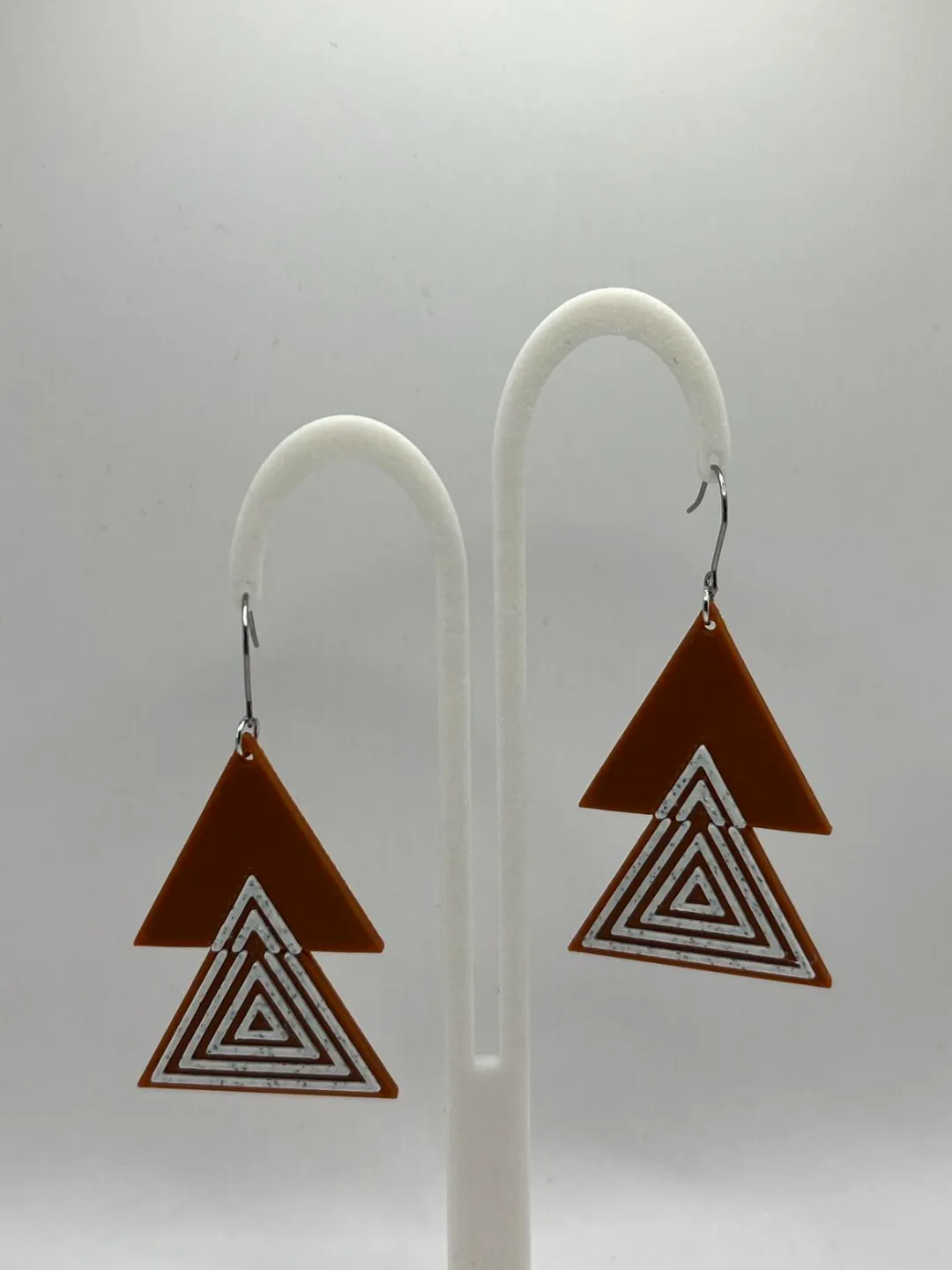 Geometric Triangle Earrings view 2